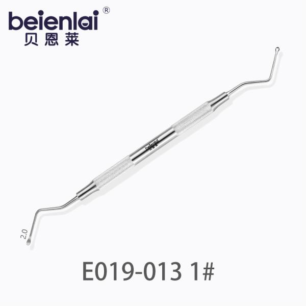 Benlai Dental Curette E019-013 KXS 1#, Double Serrated 2.0 Tips, φ9.5 Hollow Round Handle